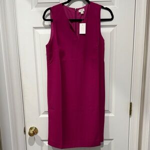 J. Crew Fuchsia Sleeveless Midi Dress